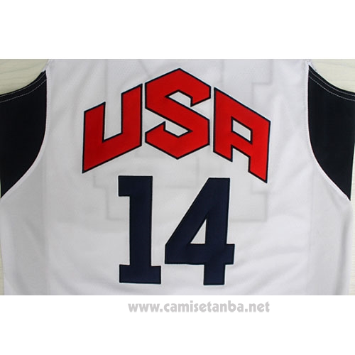 Camiseta USA 2012 Anthony Davis #14 Blanco